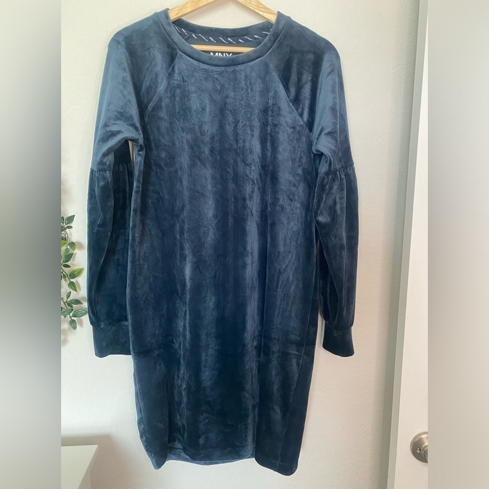Marc New York Performance - Navy Blue Velour Dress- Medium